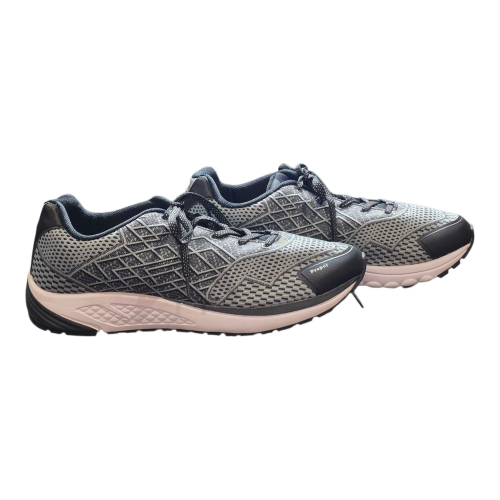 NIB Propet One WAA102M Black/Silver Running Shoe Double Foot Bed Women's 12 X 2E